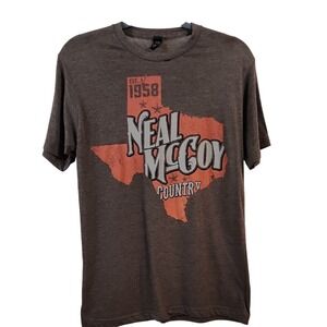 Tultex Brown NEAL‎ MCCOY Graphic Tee MEDIUM